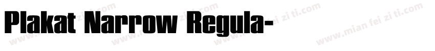 Plakat Narrow Regula字体转换